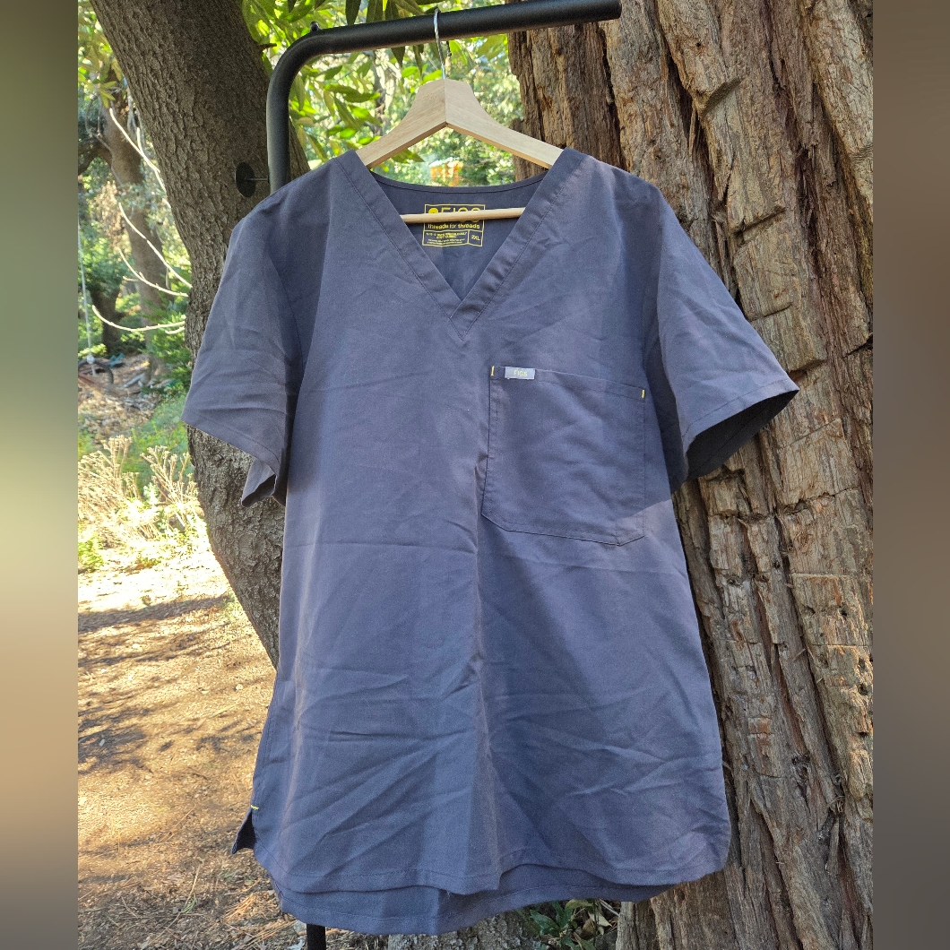 Figs 2xl Dark Grey Scrubs Medical Top